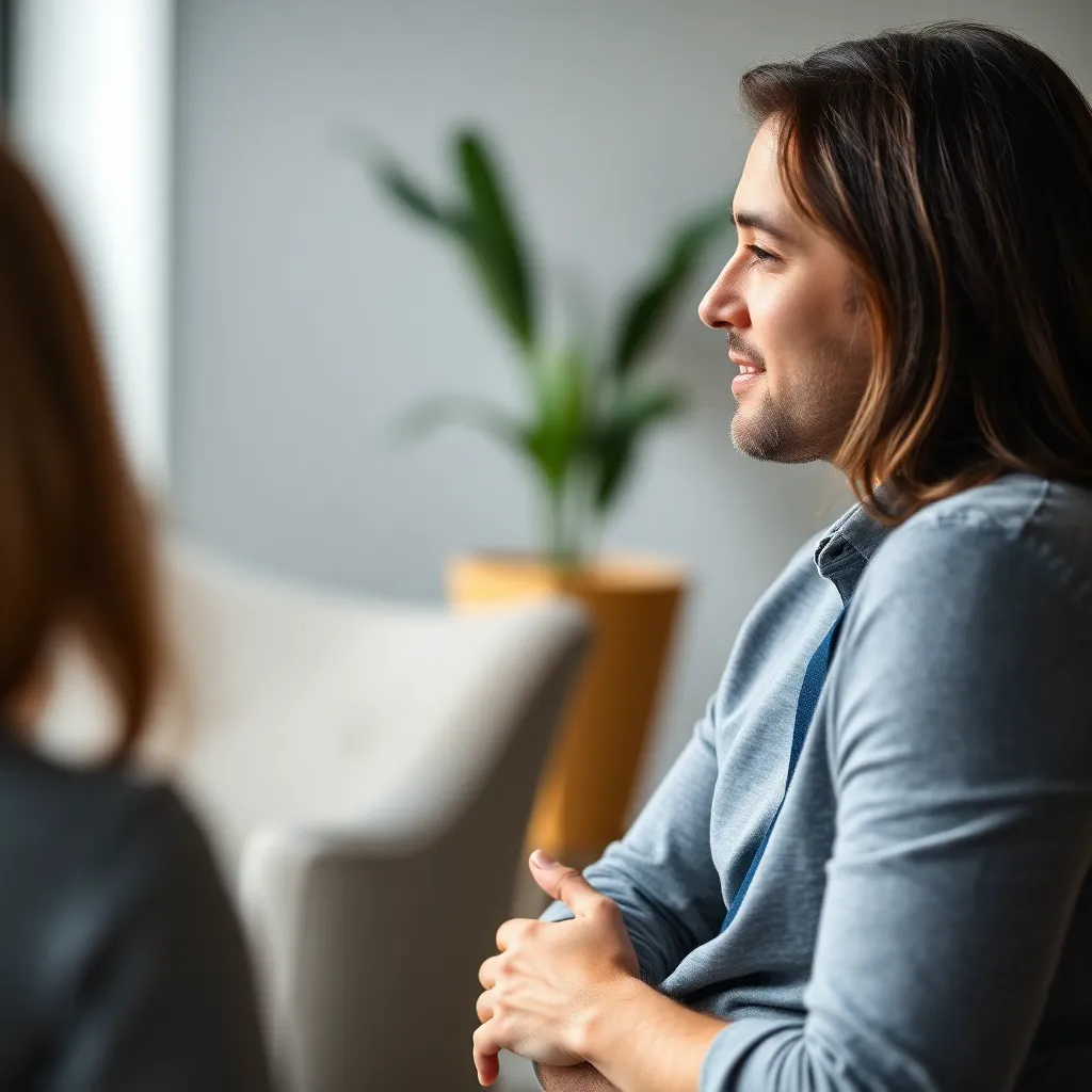 Person demonstriert aktives Zuhören während eines Gesprächs