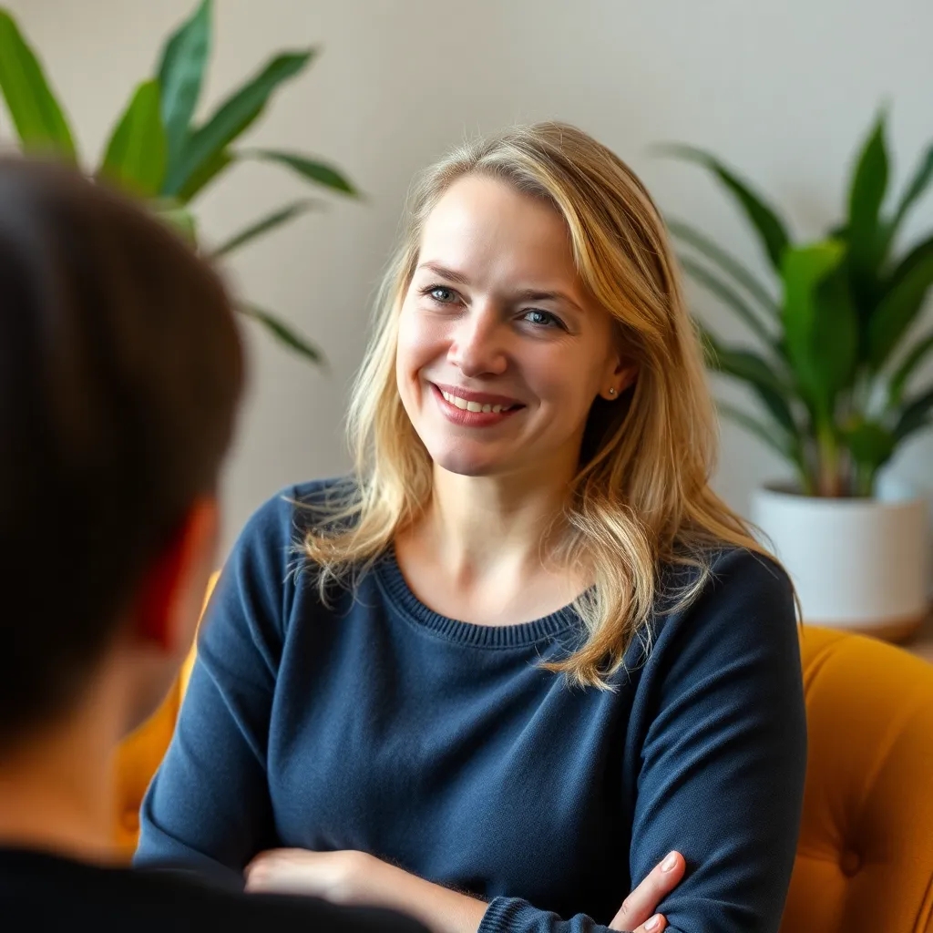 Person beim Coaching-Gespräch zur Entwicklung emotionaler Intelligenz