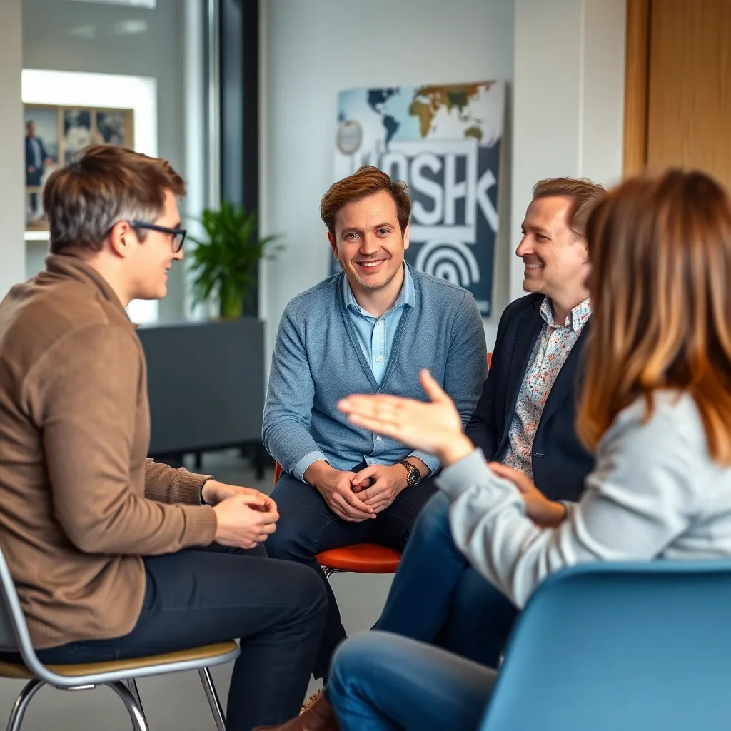 Workshop-Teilnehmer üben Rollenspiele zur Verbesserung ihrer sozialen Fähigkeiten